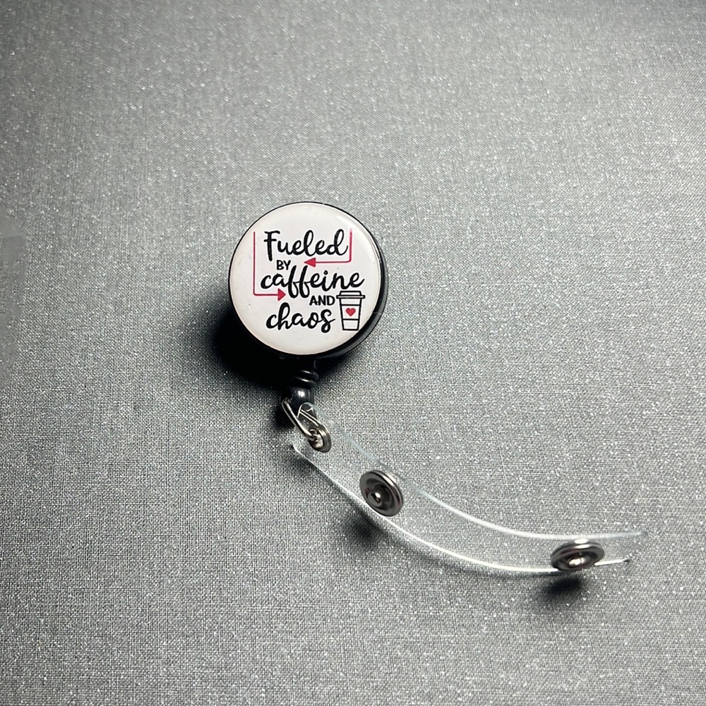 Fueled by caffeine and chaos badge reel.